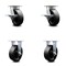 Service Caster 6 Inch Kingpinless Glass Filled Nylon Wheel Caster Brakes 2 Rigid SCC, 2PK SCC-KP30S620-GFNR-SLB-2-R-2 - alternate 1